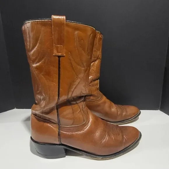 Acme Men's Leather Western Cowboy Boots Size 9D - Picture 1 of 10